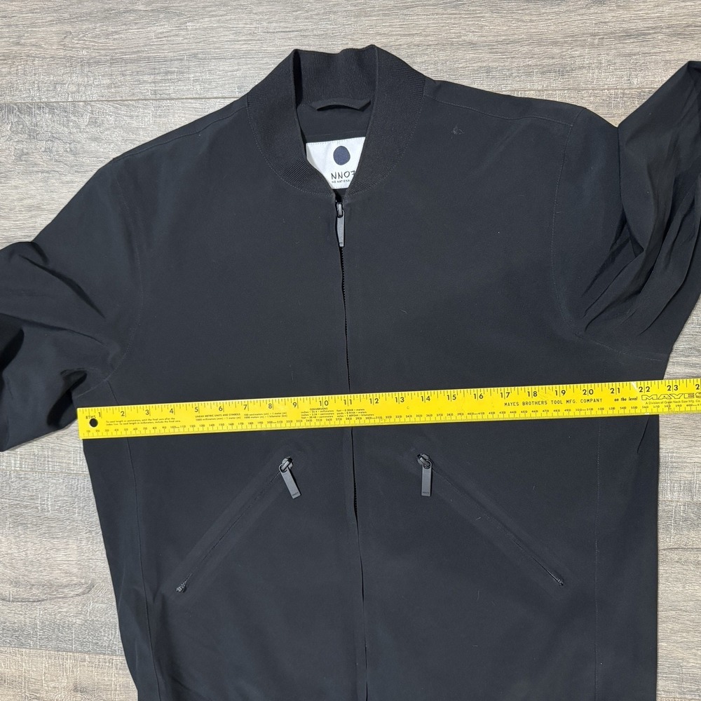 NN07 Kai 2-Layer Bomber Jacket Medium Black Minimalist Waterproof No Nationality - Picture 9 of 9